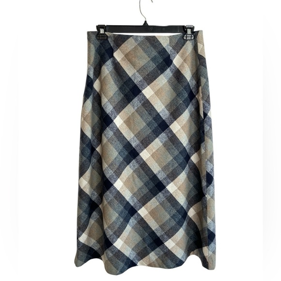 VTG Chadwick Maxi Skirt Plaid Womens Size 14 High Rise Wool Blend Cottagecore - Picture 4 of 13
